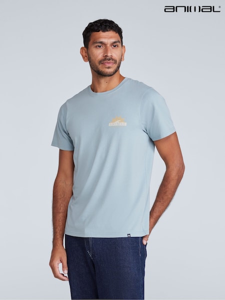 Animal Aqua Blue Mens Jacob T-Shirt (W33821) | £27