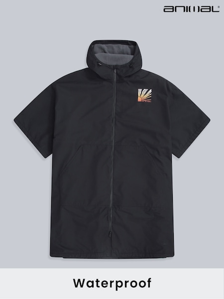 Animal Black Mens Misty Waterproof Fleece Parka (W33824) | £88