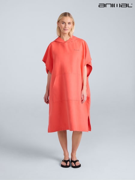 Animal Pink Mika Microfibre Towelling Poncho (W33827) | £30
