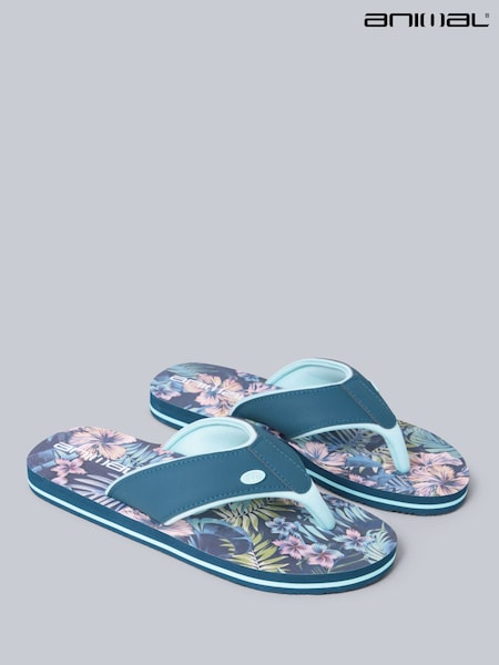 Animal Bottle Green Womens Swish Flip Flops (W33830) | £29