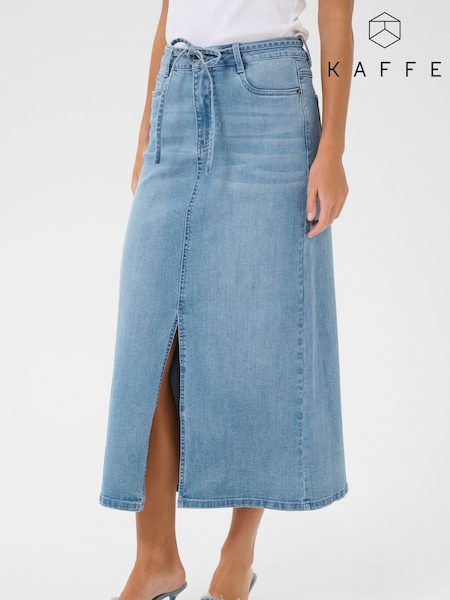 Kaffe Blue KAsarah A-Line Midi Denim Skirt (W33865) | £80