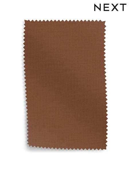 Mid Rust Brown Ripple Chenille Upholstery Swatch (W34065) | £0