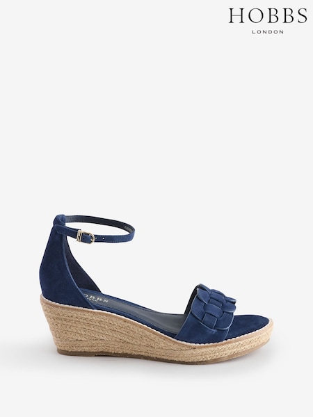 Hobbs Blue Francis Espadrille Sandals (W34073) | £110