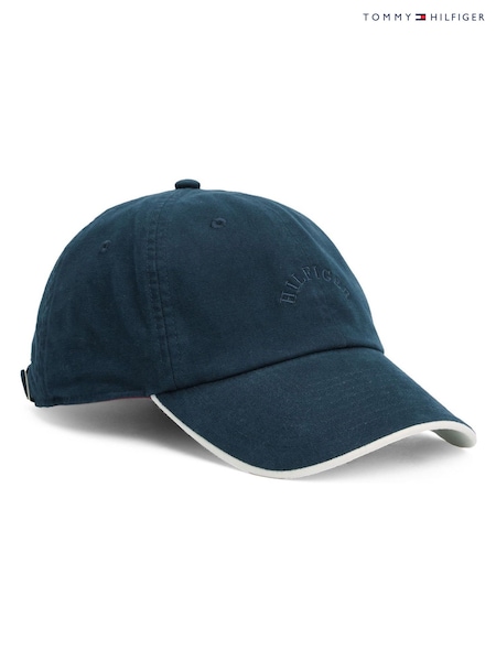 Tommy Hilfiger Blue The Sofia Capsule Logo 100% Cotton Baseball Cap (W34129) | £45
