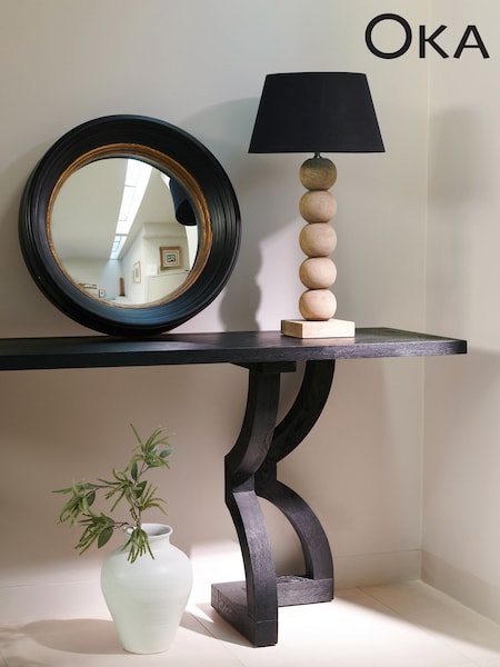 Oka Black Large Oban Mirror (W34171) | £325