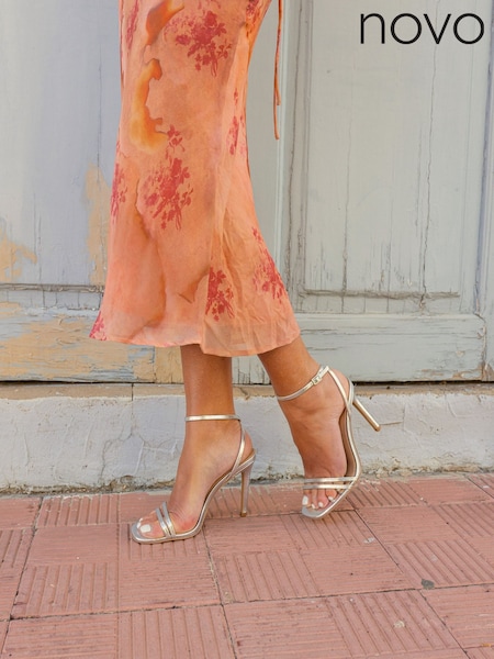 Novo Silver MATILDA Strappy Heeled Sandals (W34380) | £36