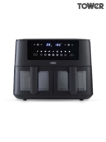 Tower Black Vortx Vizion 8L Dual Basket Air Fryer (W34673) | £100