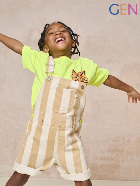 GEN Striped Shorts Dungaree (W34928) | £26