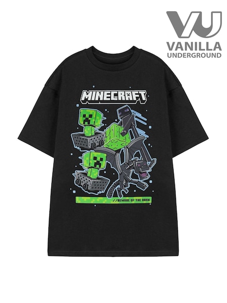 Vanilla Underground Black Mens Minecraft Short Sleeve 100% Cotton T-Shirt (W34957) | £21