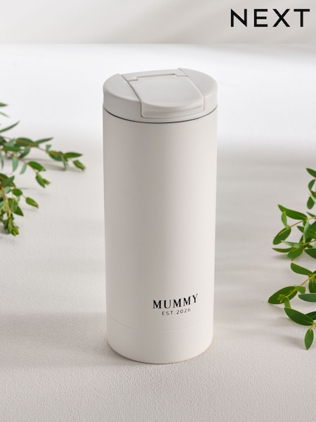 Black/White Est 2026 Mummy Travel Mug (W35006) | £14