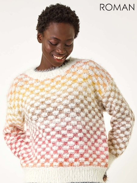 Roman Red Ombre Marled Knit Jumper (W35154) | £42