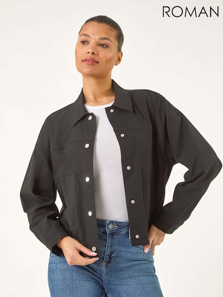 Roman Black Patch Pocket Jacket (W35155) | £48