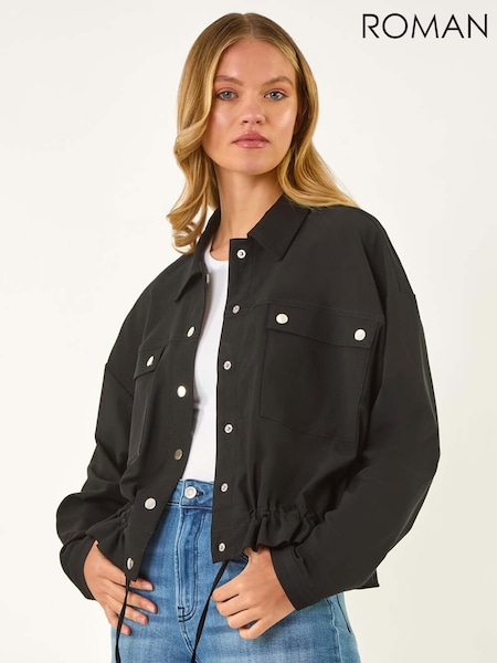 Roman Black Utility Collared Pocket Jacket (W35173) | £58