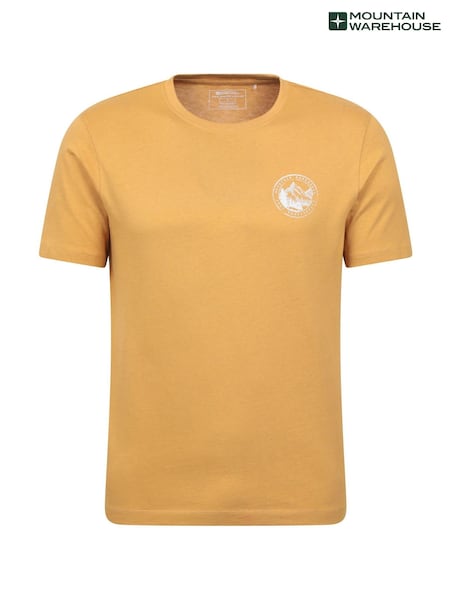Mountain Warehouse Yellow Mens 100% Cotton Valley UV Max T-Shirt (W35247) | £22
