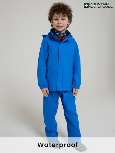 Mountain Warehouse Blue Kids Pakka II Waterproof Overtrousers (W35254) | £20
