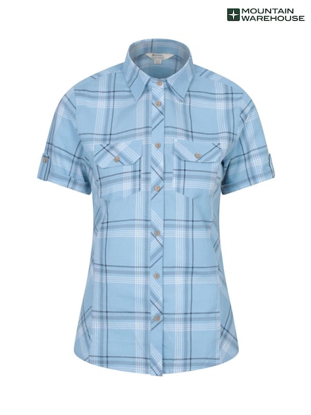 Mountain Warehouse Blue Womens Holiday 100% Cotton Shirt (W35262) | £27