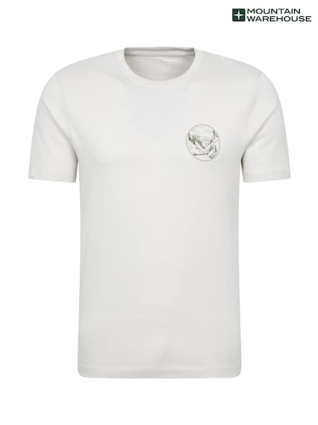 Mountain Warehouse White Mens 100% Cotton Valley UV Max T-Shirt (W35264) | £22