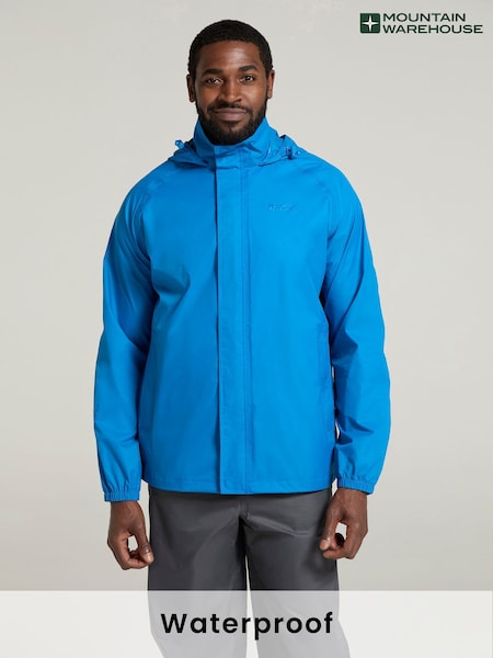 Mountain Warehouse Blue Pakka Mens Waterproof Jacket (W35273) | £32