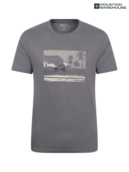 Mountain Warehouse Grey Mens Ocean Drive UV 100% Cotton T-Shirt (W35281) | £22