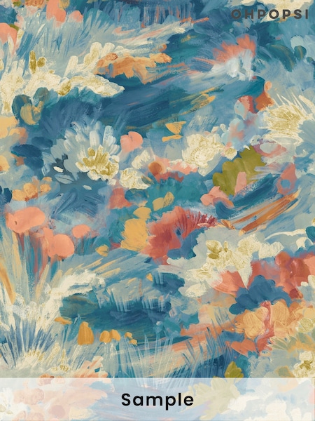 Ohpopsi Indigo Blush Awaken Wallpaper Sample (W35306) | £1