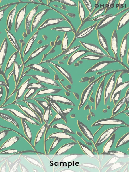 Ohpopsi Emerald Lorena Vine Wallpaper Sample (W35312) | £1
