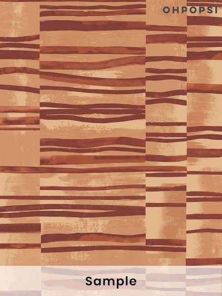 Ohpopsi Burnt Umber Structures Wallpaper Sample (W35319) | £1