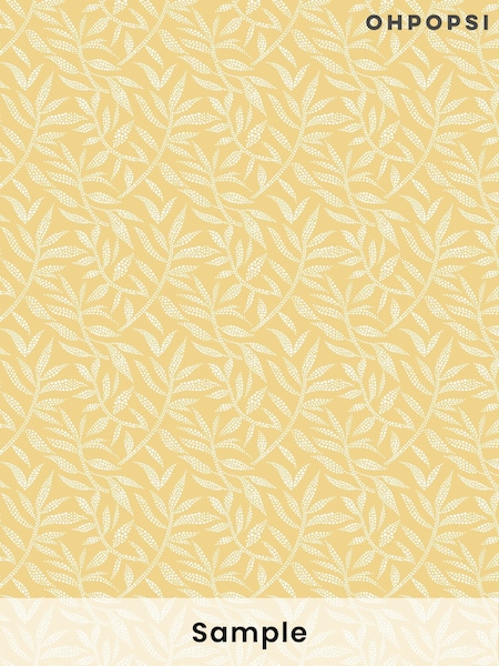 Ohpopsi Corn Dotty Leaf Wallpaper Sample (W35330) | £1