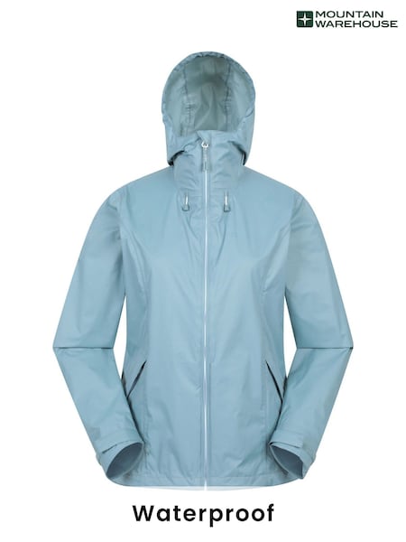 Mountain Warehouse Blue Swerve Womens Packaway Waterproof Jacket (W35356) | £45