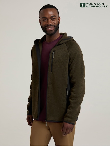 Mountain Warehouse Green Treston Mens Hooded Fleece (W35363) | £42