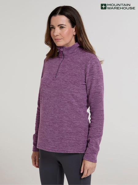 Mountain Warehouse Purple Womens Snowdon Melange Fleece (W35366) | £25