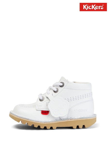 Kickers White Kick Hi Zip Boots (W35510) | £55
