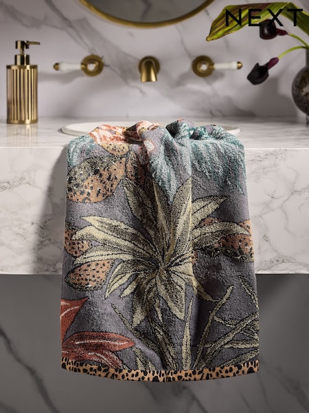 Multi Floral Chic Leaf Towel (W35597) | £12 - £24