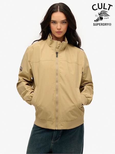 Superdry Natural Oversized 100% Cotton Nylon Harrington Jacket (W35691) | £80