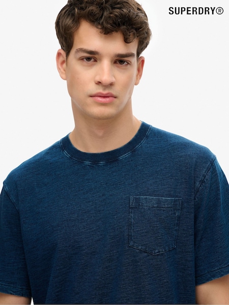 Superdry Blue The Merchant Store Pocket T-Shirt (W35693) | £27