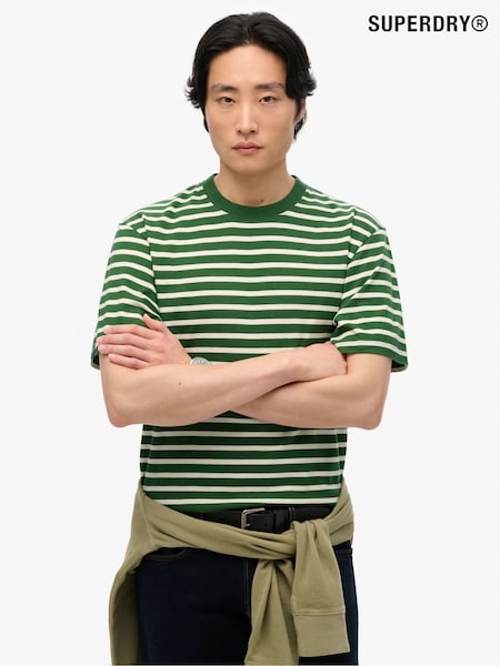 Superdry Green Merchant Stripe T-Shirt (W35703) | £27