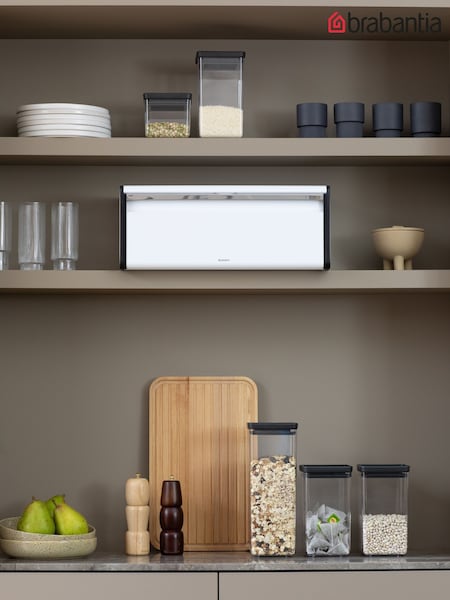 Brabantia White Fall Front Bread Bin (W35709) | £40