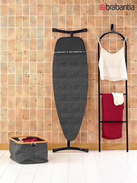 Brabantia Denim Black Ironing Board Size D Heat Resistant Parking Zone (W35725) | £129