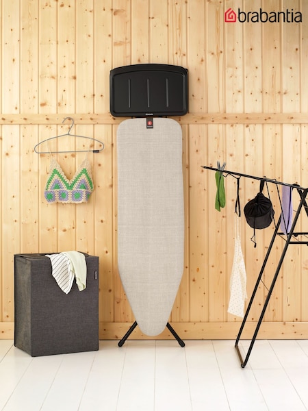 Brabantia Denim Grey Ironing Board Size B with Solid Steam Unit Holder (W35727) | £119