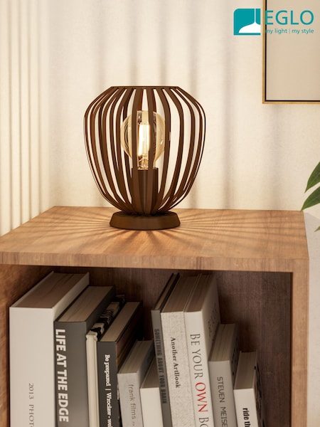 Eglo Brown Espinal Steel Contemporary Lamp (W35844) | £43