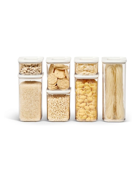 Mepal White Modula Stackable 7 Piece Kitchen Storage Set (W35883) | £53