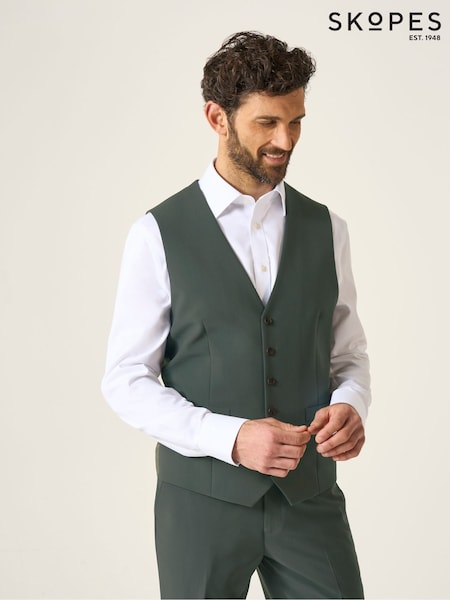 Skopes Green Tailored Fit Beckett Suit Waistcoat (W35896) | £45