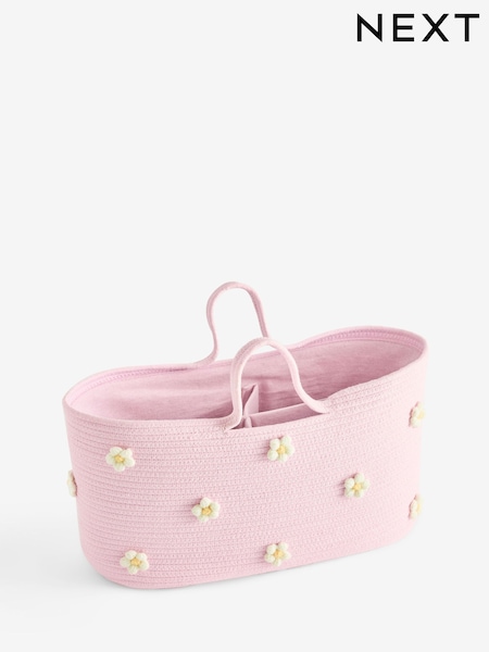 Pink Daisy Laundry Storage Tidy Basket (W36034) | £24