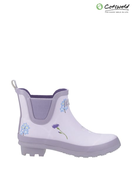 Cotswolds Purple Wildflower Ankle Wellingtons (W36047) | £40