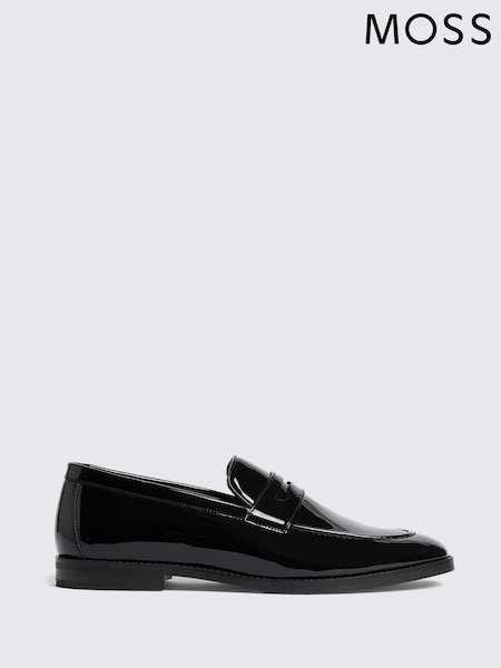 MOSS Black Patent Loafers (W36230) | £70
