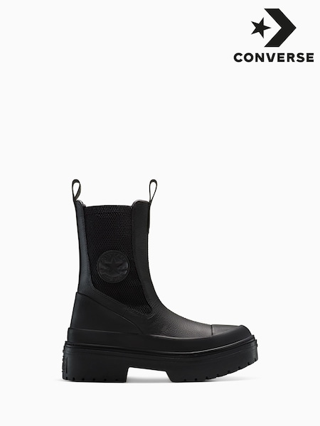 Converse Black Chuck Taylor All Star Lugged Heel Chelsea Boots (W36307) | £100
