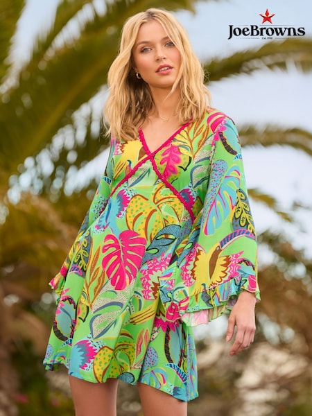 Joe Browns Green Tropical Print Long Sleeve Tunic (W36346) | £52