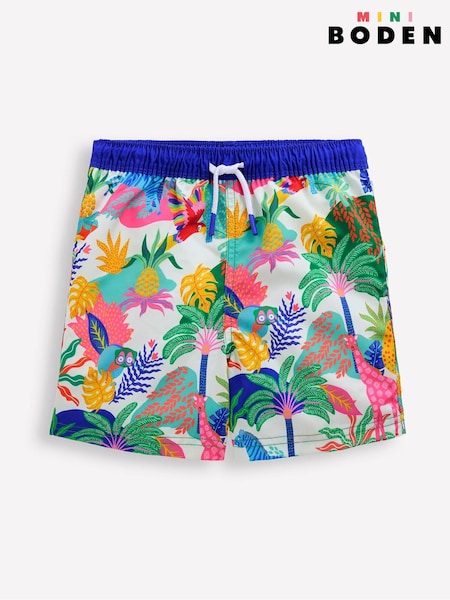 Boden Cream Swim Shorts (W36430) | £19 - £21