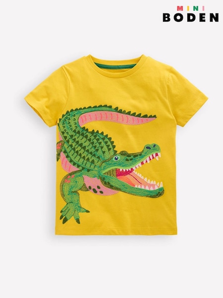 Boden Yellow Superstitch 100% Cotton T-Shirt (W36445) | £19 - £21