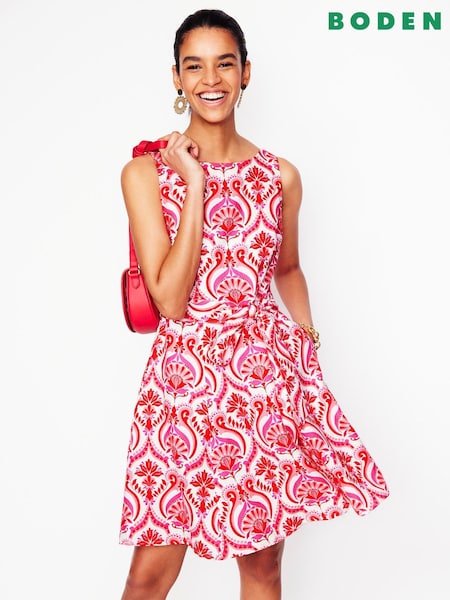 Boden Red Anya Sleeveless Dress (W36464) | £126
