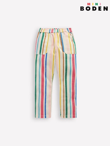 Boden Blue Pull-On 100% Cotton Trousers (W36527) | £29 - £35